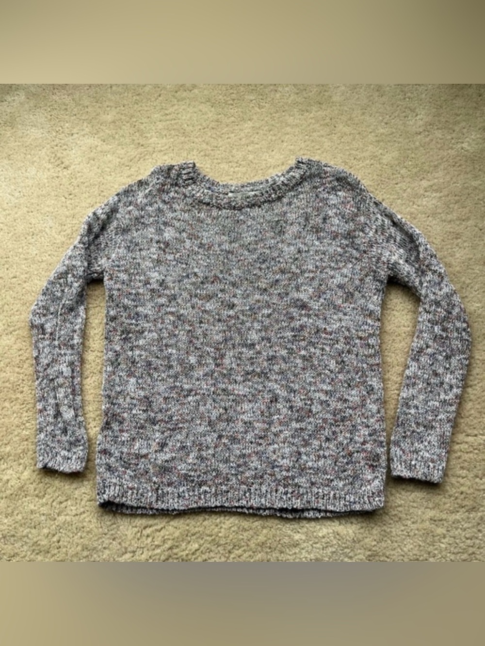 Lou & Grey For LOFT Women’s Beige Multicolored Marled Sweater - Size S - EUC
